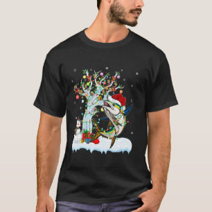 Thunfisch Weihnachten Weihnachtsmannmütze Bäume Th T-Shirt