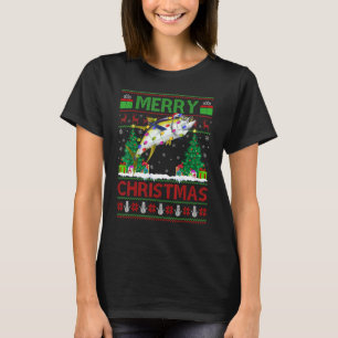 Thunfisch Weihnachtsbaum hässlicher Weihnachtsmann T-Shirt