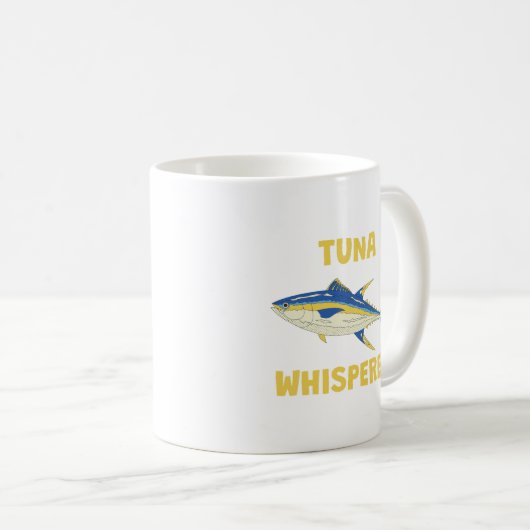 Thunfisch Whisperer Funny Fishing Kaffeetasse (VorderseiteRechts)