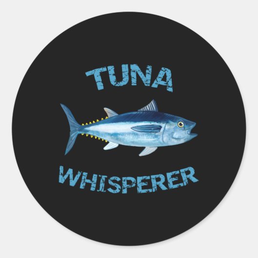 Thunfisch Whisperer Tiefseefischerei Thunfisch Bla Runder Aufkleber (Vorderseite)
