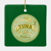 Thunfisch zum Pop von Dosenfisch Keramikornament (Rückseite)