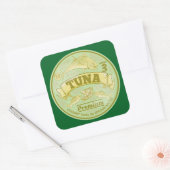 Thunfisch zum Pop von Dosenfisch Quadratischer Aufkleber (Umschlag)