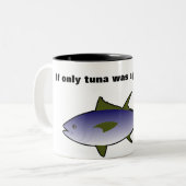 Thunfisch Zweifarbige Tasse (Vorderseite Links)