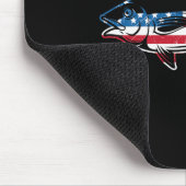 Thunfischfang Amerikanische Flagge Riesenblauer Th Mousepad (Ecke)