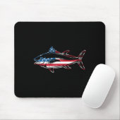 Thunfischfang Amerikanische Flagge Riesenblauer Th Mousepad (Mit Mouse)