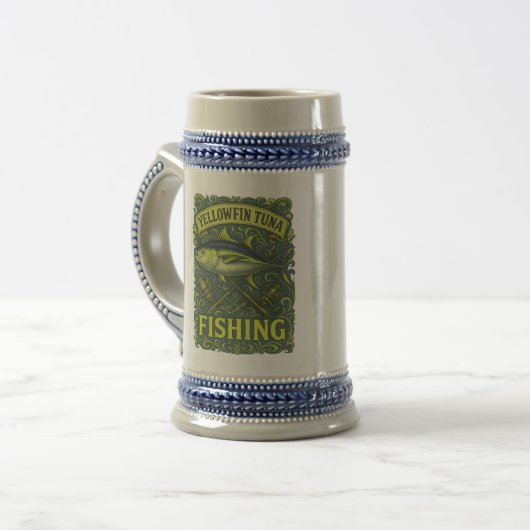Thunfischfang Bierglas (Vorderseite Links)
