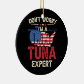 Thunfischfang Roter Thun Salzwasserfisch Angelrute Keramik Ornament (Rechts)