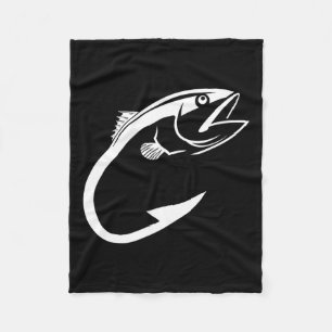 Thunfischhaken Minimal Fisher Man Fishing Lover Fleecedecke