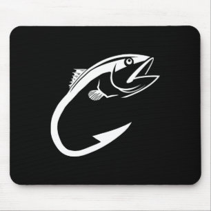 Thunfischhaken Minimal Fisher Man Fishing Lover Mousepad