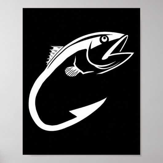 Thunfischhaken Minimal Fisher Man Fishing Lover Poster (Vorne)