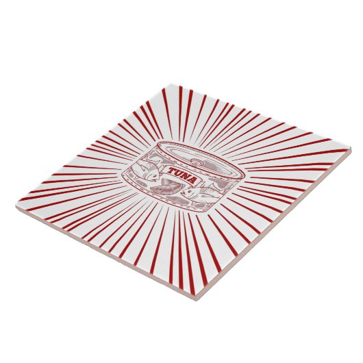 Thunfischretro-Dose Fliese (Seite)