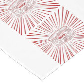 Thunfischretro-Dose Kurzer Tischläufer (Ecke)