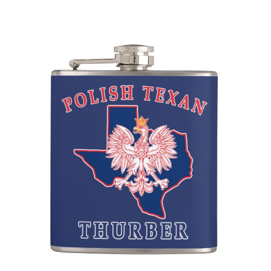 Thurber Polish Texan Flachmann (Vorderseite)