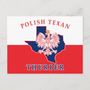 Thurber Polish Texan Postkarte