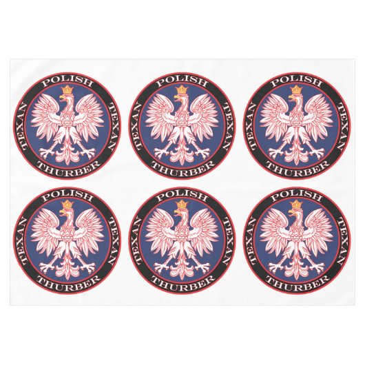 Thurber Runde Polnisch Texan Tischdecke (Vorderseite (Horizontal))