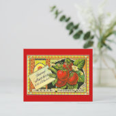 Thurber Strawberries Vintag Crate Label Vintag Postkarte (Stehend Vorderseite)