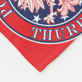 Thurber Texas Polnischer Adler Fleecedecke (Ecke)