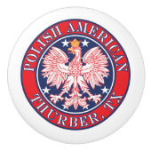 Thurber Texas Polnischer Adler Keramikknauf (Vorderseite)