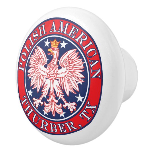 Thurber Texas Polnischer Adler Keramikknauf (Rechts)