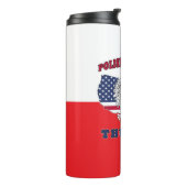 Thurber Texas Polnischer Amerikaner Thermosbecher (Nach links gedreht)
