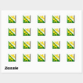 Thurgau Flag Gem Runder Aufkleber (Blatt)