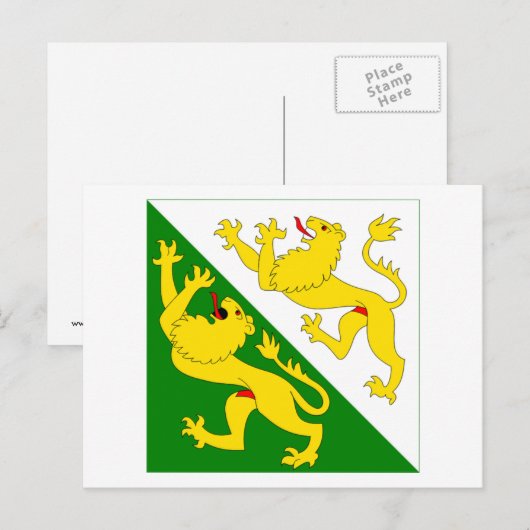 Thurgauer Flagge Postkarte (Vorne/Hinten)