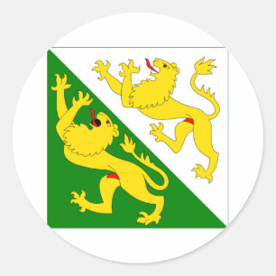 Thurgauer Flagge Runder Aufkleber