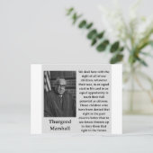 Thurgood Marshall ziZitat Postkarte (Stehend Vorderseite)