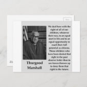 Thurgood Marshall ziZitat Postkarte (Vorne/Hinten)