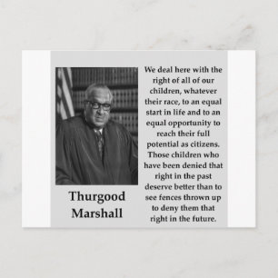 Thurgood Marshall ziZitat Postkarte