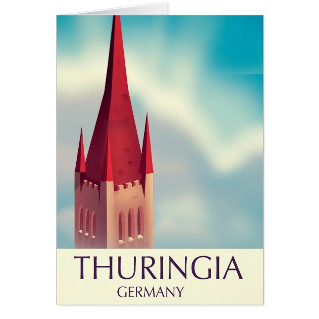 Thüringen Deutschland Reiseplakat (Vorne)