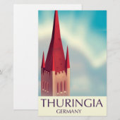 Thüringen Deutschland Reiseplakat Briefpapier (Vorne/Hinten)