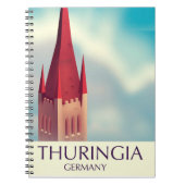 Thüringen Deutschland Reiseplakat Notizblock (Vorderseite)