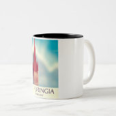 Thüringen Deutschland Reiseplakat Zweifarbige Tasse (VorderseiteRechts)