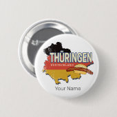 Thüringen Deutschland Retro Bundesstaatlicher Staa Button (Vorne & Hinten)