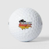 Thüringen Deutschland Retro Bundesstaatlicher Staa Golfball (Vorderseite)