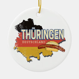 Thüringen Deutschland Retro Bundesstaatlicher Staa Keramik Ornament
