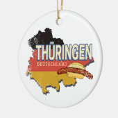 Thüringen Deutschland Retro Bundesstaatlicher Staa Keramik Ornament (Links)