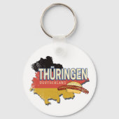 Thüringen Deutschland Retro Bundesstaatlicher Staa Schlüsselanhänger (Vorderseite)