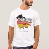 Thüringen Deutschland Retro Bundesstaatlicher Staa T-Shirt (Vorderseite)