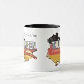 Thüringen Deutschland Retro Bundesstaatlicher Staa Tasse (Zentrum)