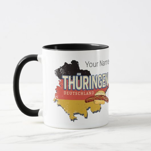 Thüringen Deutschland Retro Bundesstaatlicher Staa Tasse (Links)