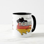 Thüringen Deutschland Retro Bundesstaatlicher Staa Tasse (VorderseiteRechts)