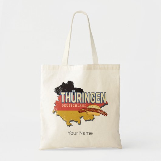 Thüringen Deutschland Retro Bundesstaatlicher Staa Tragetasche (Vorne)