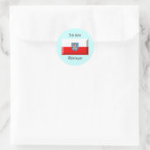 Thuringen Flag Gem Runder Aufkleber (Tasche)