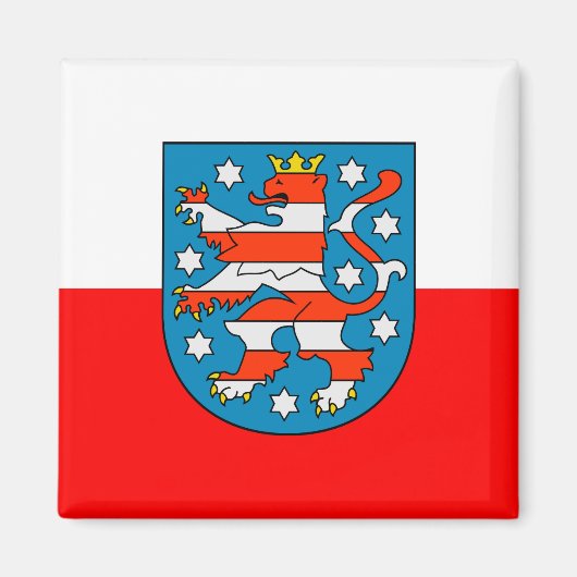 Thüringen Landesflagge Magnet (Vorne)