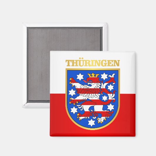 Thüringen (Thüringen) COA Magnet (Vorderseite/Rückseite)