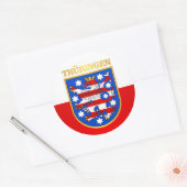 Thüringen (Thüringen) COA Runder Aufkleber (Umschlag)