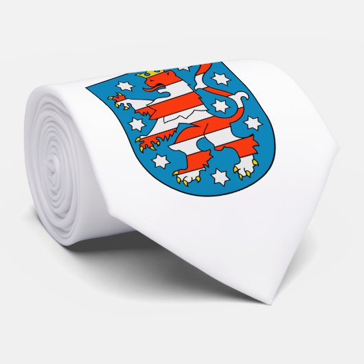 Thüringen Wappen Krawatte (Gerollt)