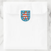 Thüringen Wappen Quadratischer Aufkleber (Tasche)